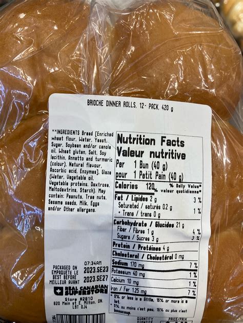 Nutritional Chart For Dinner Rolls Plain Dinner Rolls | Anthony & Sons