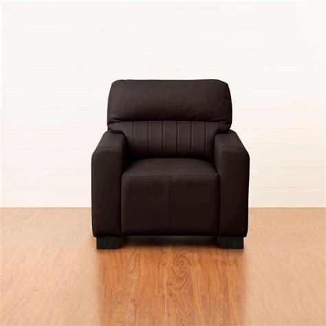 Buy Albury Faux Leather 1-Seater Sofa - Dark Brown from Home Centre at ...