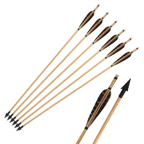 Buy TOPARCHERYArchery Wooden Arrows, 32 inch Traditional Hunting ...