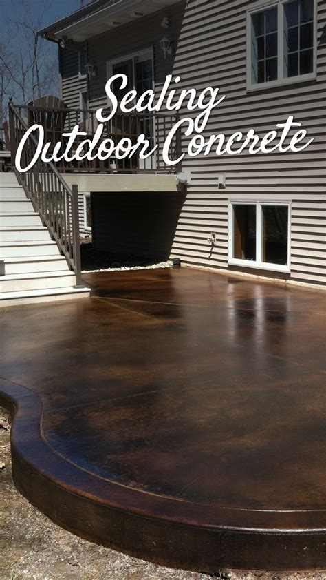 Summer Outdoor Concrete Staining and Sealing | Concrete patio makeover ...