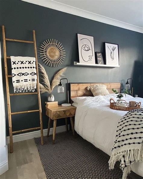 bedroom inspo dark carpet