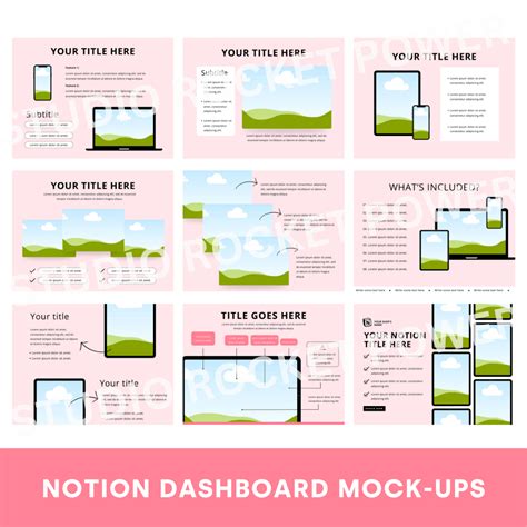 45 Notion Dashboard Mockup Templates Bundle | Editable Canva Templates ...
