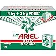 Ariel Matic Detergent Powder Front Load - 4kg + 2kg free | Removes 100 ...