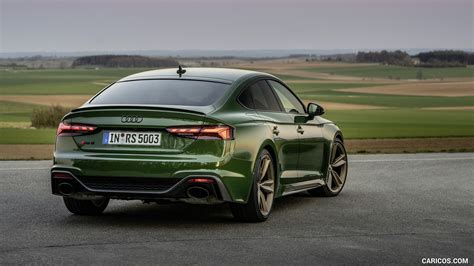 Audi RS 5 Sportback | 2020MY (Color: Sonoma Green) | Rear Three-Quarter