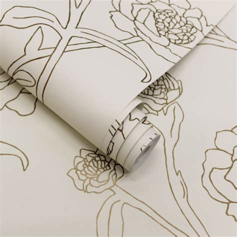 Tempaper 28-sq ft Gold Leaf Vinyl Floral Self-adhesive Peel and Stick ...