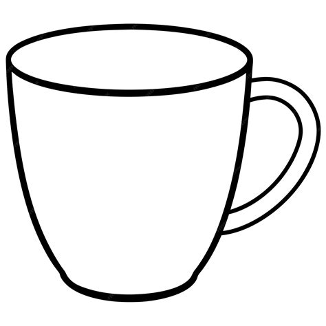 Premium Vector | Cup outline coloring book page line art illustration digital drawing