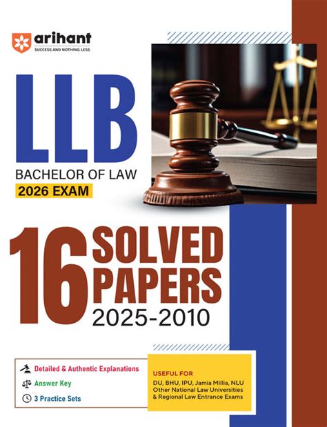 Combo of CLAT & LLB Exam 2026 | Study Guide & Solved Paper | English M ...