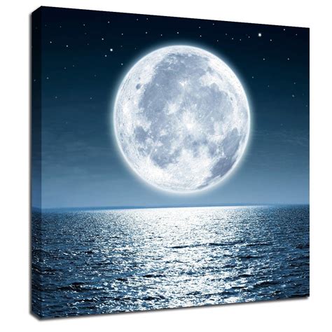 Moon Paintings On Canvas Buy THE HANDMADE FLAIR Black & Beige Sun Moon