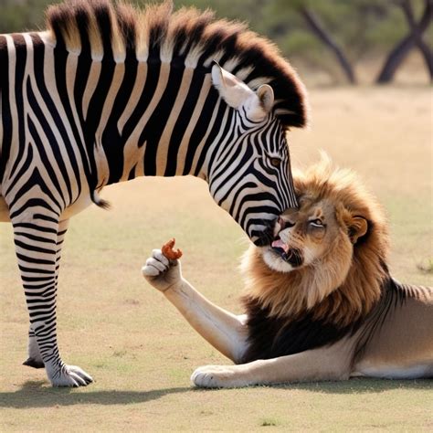 a zebra eating a lion Prompts | Stable Diffusion Online