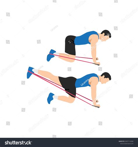 Cable Kickbacks With Resistance Band