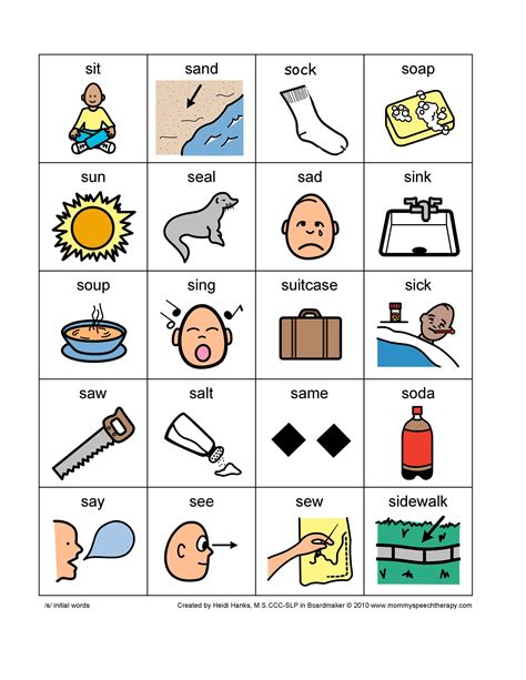 Initial S Mommy Speech Therapy