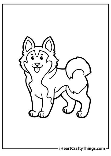 Free Husky Dog Coloring Pages