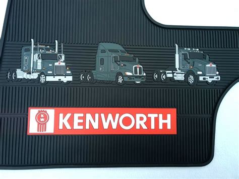 Kenworth OEM Black Rubber Floor Mats W/Logo for T300/600/800 W900 C500 ...