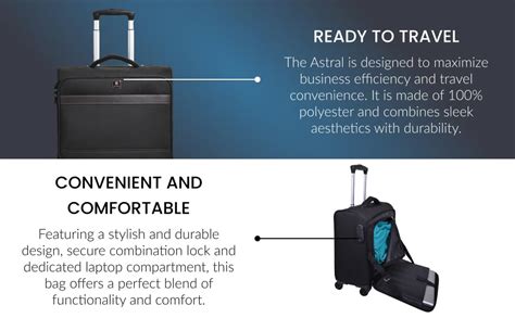 Swiss Military Astral Soft Overnighter Trolley Bag with 15.6” Laptop ...