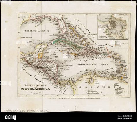 West Indien und Mittel America , West Indies, Maps, Central America, Maps Norman B. Leventhal ...