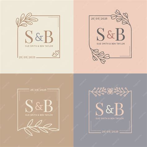 Free Vector | Wedding logo template design