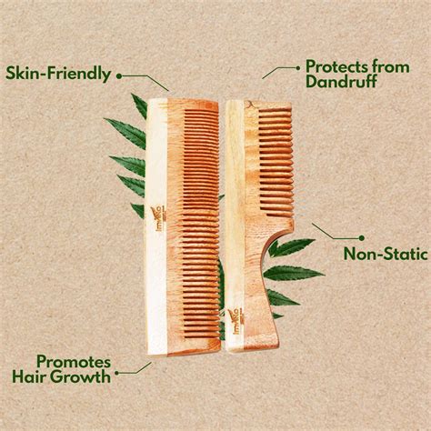 Buy IMVELO NEEM WOODEN COMBS FOR HAIR GROWTH PROTECT FROM HAIRFALL ...