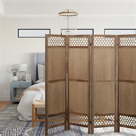 ECOMEX Double Hinged Wood Room Divider, 5.6 Ft Tall, 4 India | Ubuy