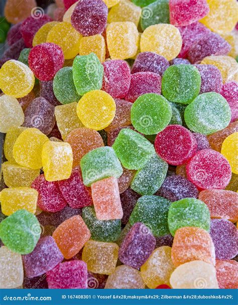 Assortment of Sugar Coated Candy Colored Jelly Candies Stock Image ...