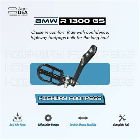 Highway Footpegs for BMW R 1300 GS | AEEDEA