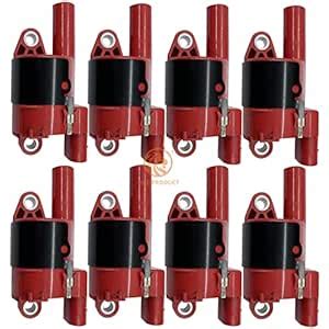 HLZ PRODUCT HIGH ENERGY ROUND Ignition Coil Compatible With Chevy ...