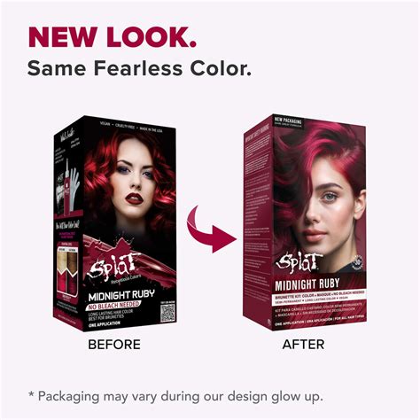 Midnight Ruby: No Bleach Dark Red Semi-Permanent Hair Dye | Splat Hair ...