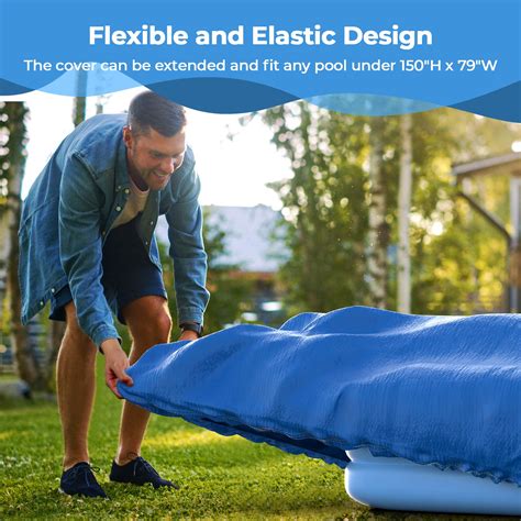 Reinmoson Inflatable Pool Cover Fits Pool Under 130" L x 72" W, 20s ...