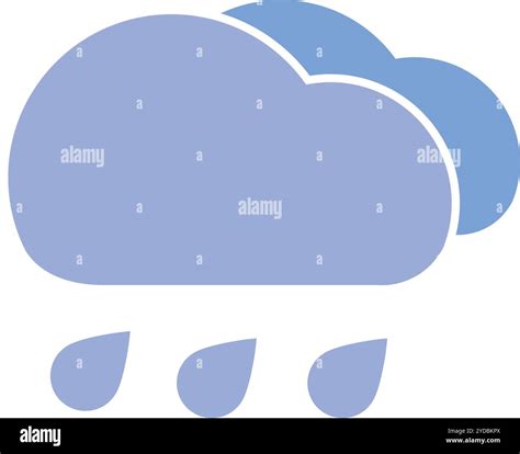 Rain icon. Cloud signs. Storm weather symbol. Raindrop symbols. Rainy ...