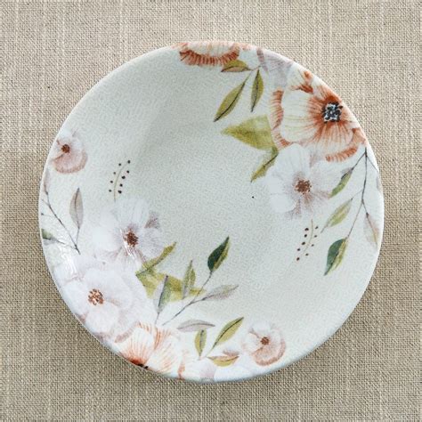 Buy Elva Set of 3 Porcelain Floral Print Nappy Bowls - 460ml from Home ...