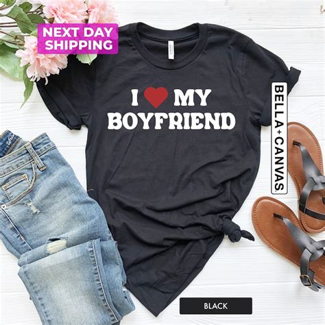 I Love My Boyfriend T-shirt, I Heart My Boyfriend Shirt, Valentine's ...