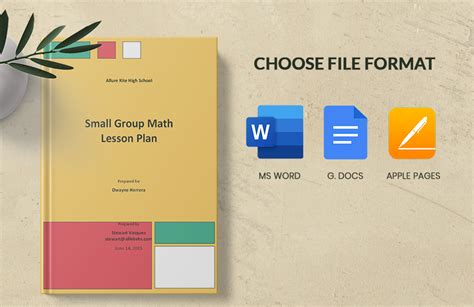 Lesson Plan Example Math for Small Group 的图像结果