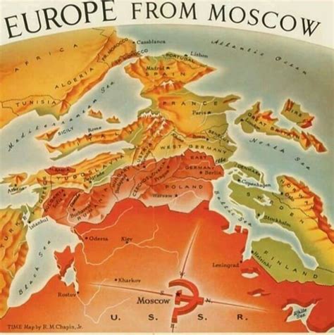 Europe from the eyes of Moscow in the Cold War,... - Maps on the Web