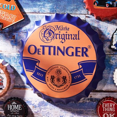 Bottle Caps wall decor sign - Original Oetinger (14"x14") — eazy wagon
