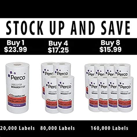 Buy White Pricing Labels for Monarch 1131 Price Gun - 1 Sleeve, 20,000 ...