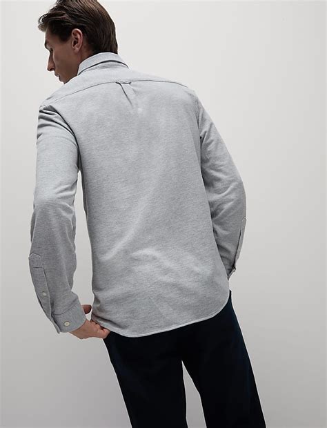 Buy Pure Cotton Pique Shirt at Marks & Spencer