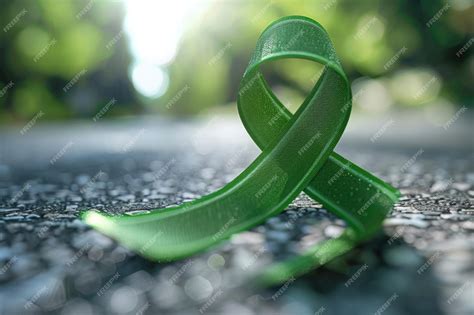 Premium Photo | Green ribbon and text MAY IS MENTAL HEALTH AWARENESS MONTH