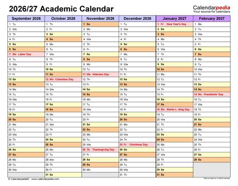 Auburn University Calendar 2026-2027 - Free Printable Calendar