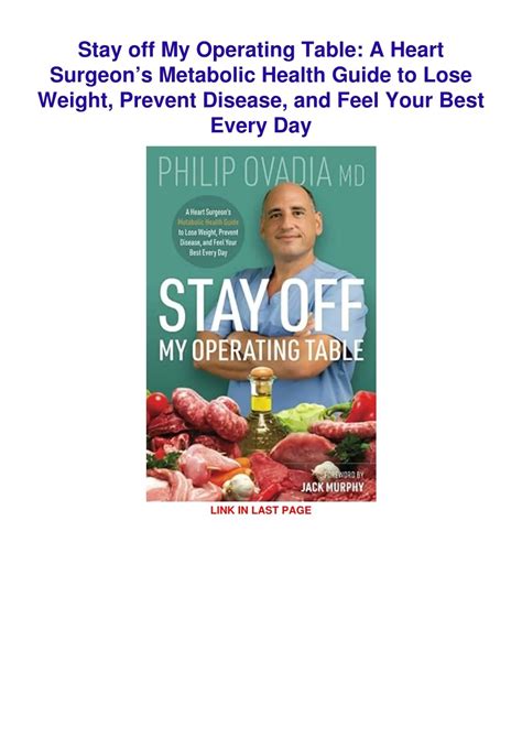 PPT - ️PDF⚡️ Stay off My Operating Table: A Heart Surgeon’s Metabolic ...