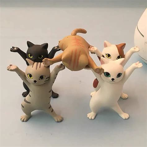 Buy Glamatize 5pcs Dancing Cute Cats Dance Figure Action Toys Tabletop ...