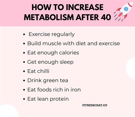 How to increase metabolism after 40