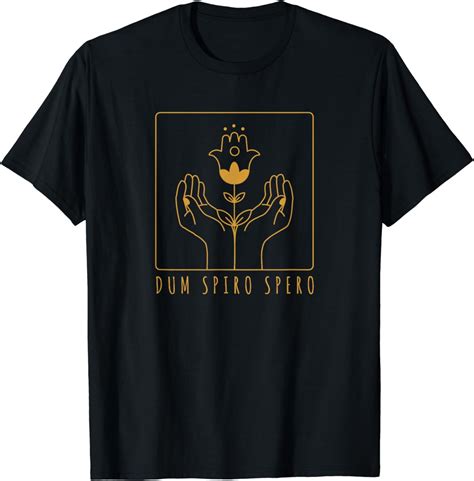 Dark Academia Aesthetic Quote Dum Spiro Spero Hands T-Shirt - Walmart.com