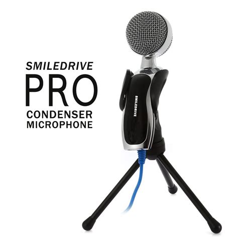 SMILEDRIVE® Pro Professional Studio Condenser 3.5mm Jack Microphone Mic ...