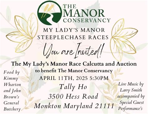 The My Lady’s Manor Steeplechase Race Calcutta and Auction, 3500 Hess ...