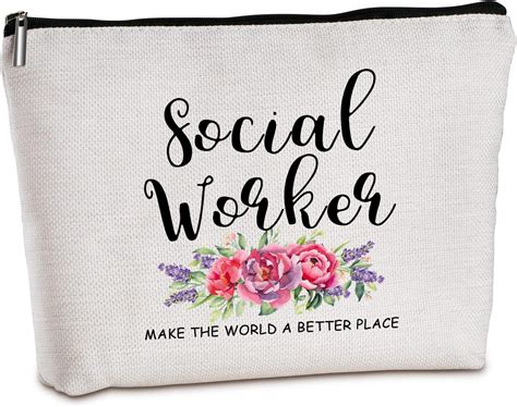 Amazon.com: Social Worker Gifts for Women Zipper Travel Makeup Bag ...