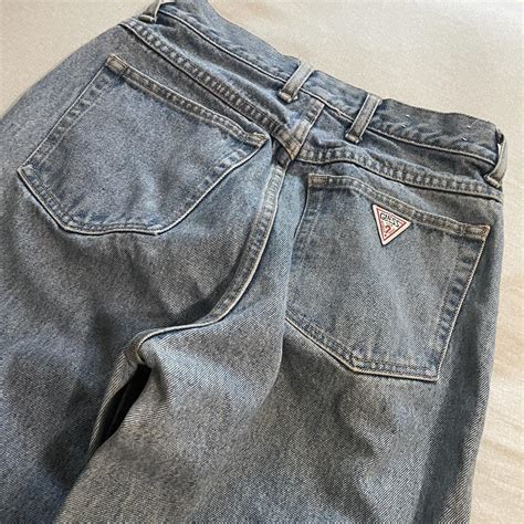 Guess blue 1050 style jeans very vintage Size... - Depop
