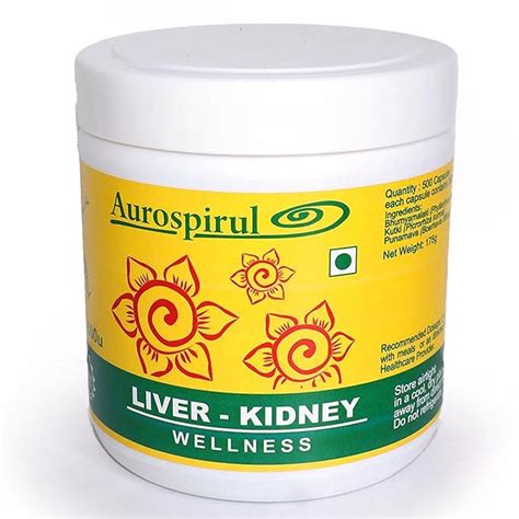 Aurospirul Liver – Kidney Wellness – 500 Veg Capsules (Pack of 1 ...