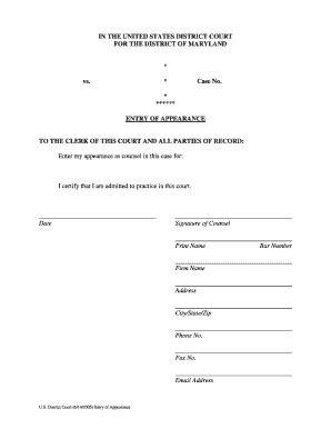 Federal Court Notice Of Appearance - Fill and Sign Printable Template ...