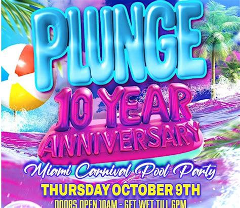 Plunge Miami Carnival Pool Party, Aloft Miami Aventura, 9 October 2025 ...