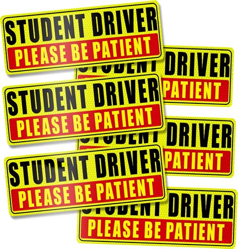 Amazon.com: Sukh 6 Pcs Student Driver Magnet for Car - Be Patient ...