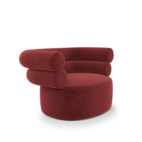 Caspian Deep Rouge Velvet Armchair - Avant Garde Furniture